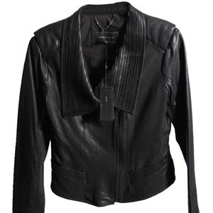 BCBGMAXAZRIA black leather jacket S